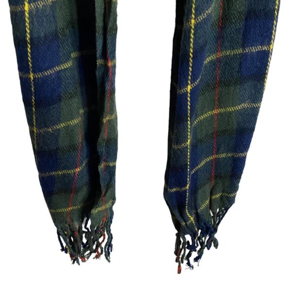 Bluenotes Soft Knit Plaid Fringed Scarf - Picture 3 of 5